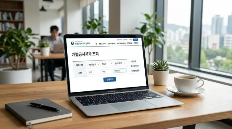 개별공시지가 조회 웹사이트