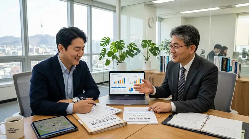 부동산 법인 세무 상담 장면