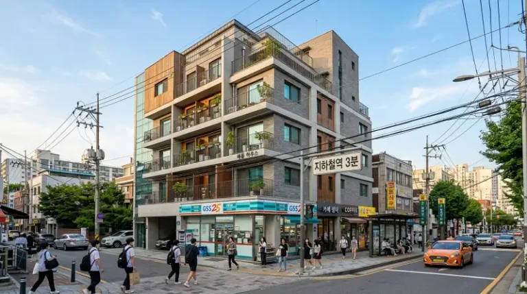 서울 지하철역 인근 소형 주택 건물