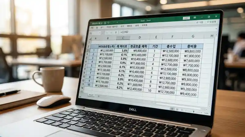 엑셀 스프레드시트 화면