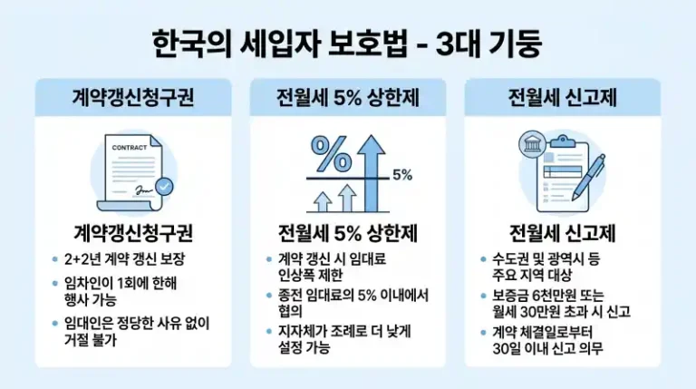 임대차 3법의 3대 기둥