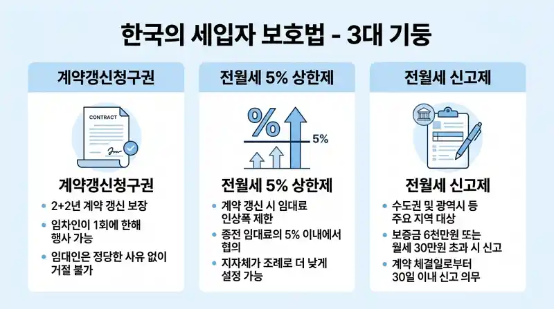 임대차 3법의 3대 기둥