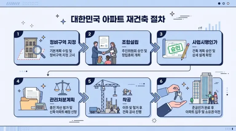 재건축 사업 단계 플로우차트