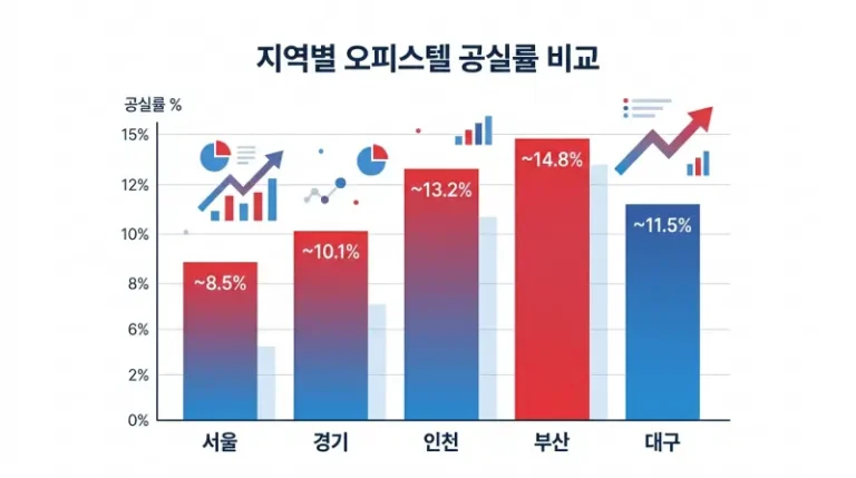 지역별 공실률 비교 차트