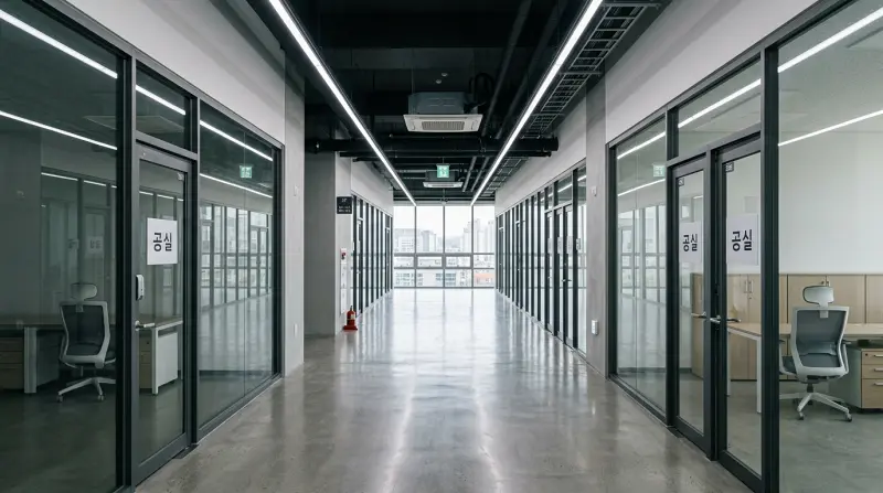  텅 빈 오피스텔 복도