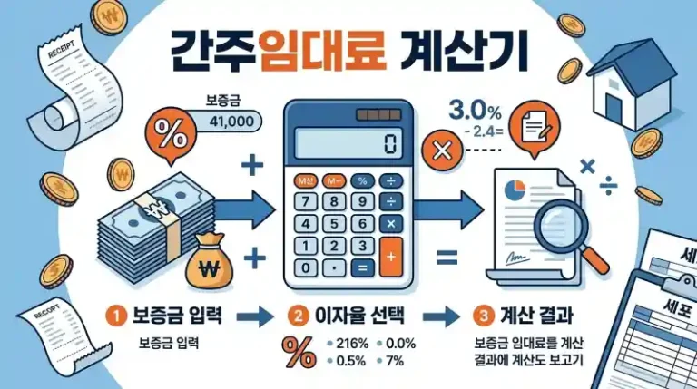 간주임대료 계산기 사용법