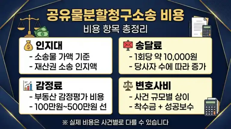 공유물분할소송 비용 계산법 총정리