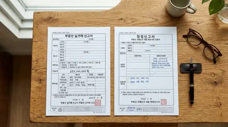 나무 책상 위 플랫레이
