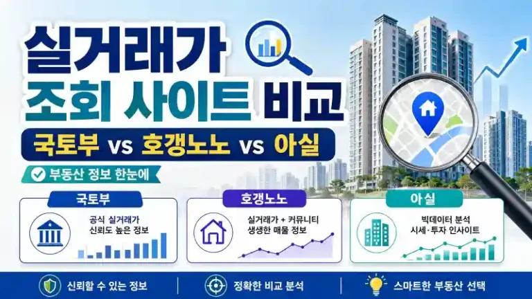 실거래가 조회 사이트 비교 2026