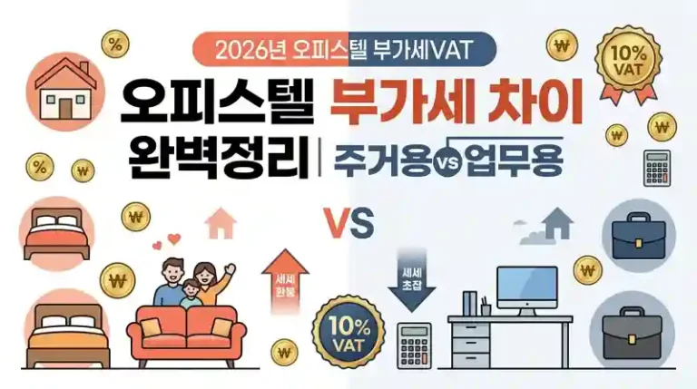 오피스텔 부가세 차이 완벽정리