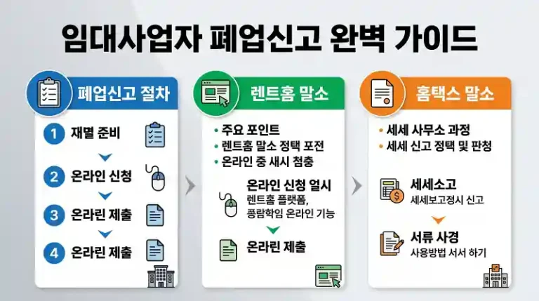 임대사업자 말소와 홈택스 폐업신고 차이 총정리