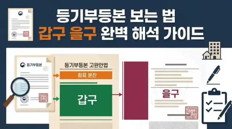 등기부등본 보는 법 갑구 을구 완벽 해석