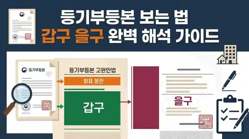 등기부등본 보는 법 갑구 을구 완벽 해석