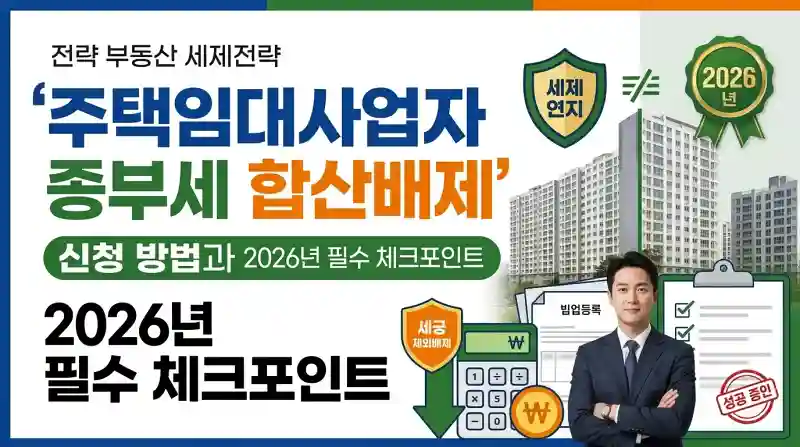 주택임대사업자 종부세 합산배제 신청 방법