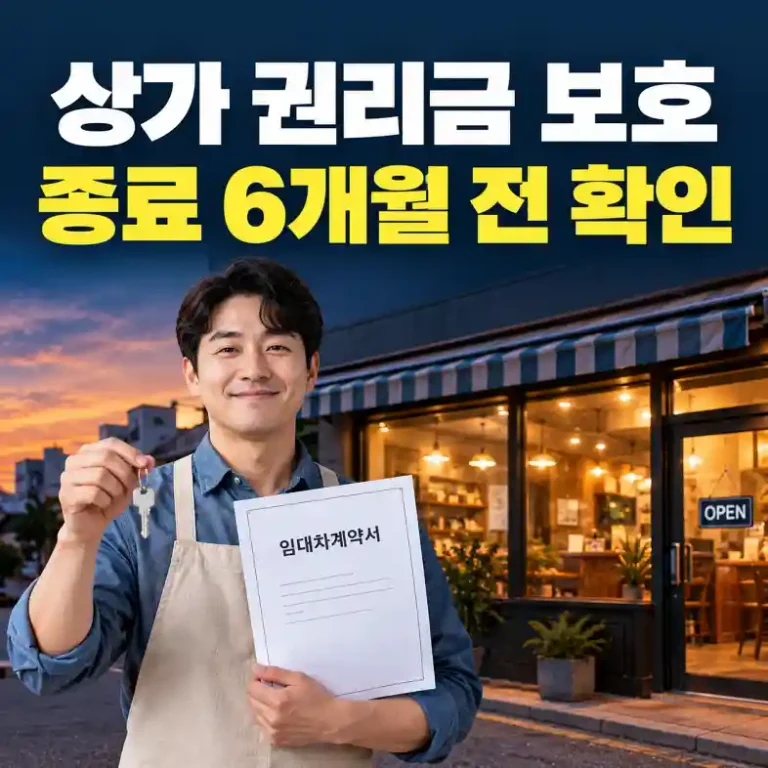 상가 권리금 회수기회 보호를 위해 임대차 종료 전 계약서와 점포 열쇠를 확인하는 임차인